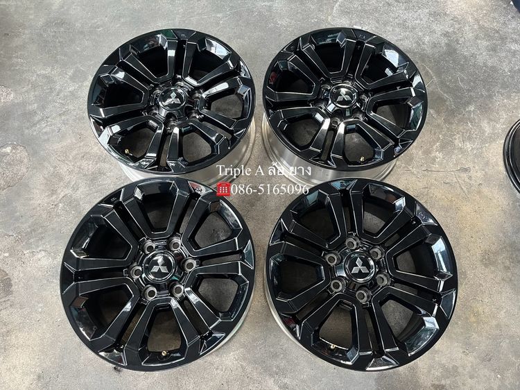 ✨ล้อแม็ก 6รู139✨Mitsu Triton Athlete ขอบ 18 สีดำแท้💯 รูปที่ 7