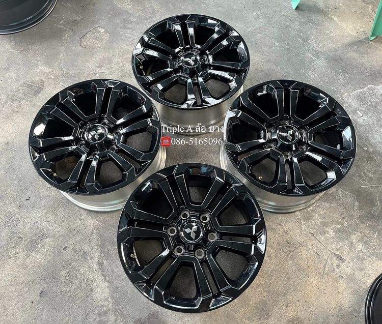 ✨ล้อแม็ก 6รู139✨Mitsu Triton Athlete ขอบ 18 สีดำแท้💯 รูปที่ 6