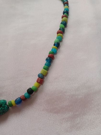 สร้อยคอลูกปัดโบราณ คั่นเทอร์คอยส์ ทรงธรมมชาติสวย(ยาว 18 นิ้ว) รูปที่ 4