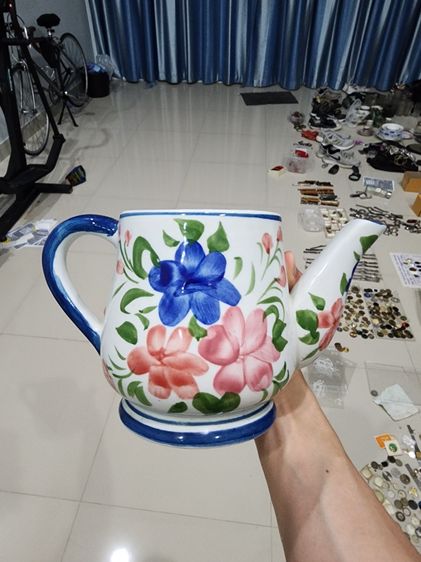 กาน้ำชา เก่าเก็บ เดิมๆ รุ่นเก่า สวยหายาก  สภาพดี  วินเทจ ขายตามสภาพไม่มีฝาปิดข้างบน พร้อมส่งครับ รูปที่ 7