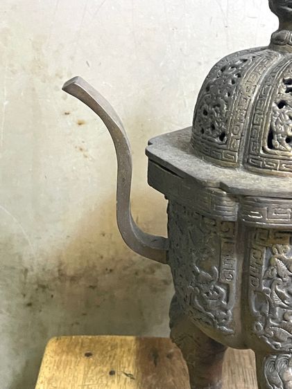 กระถาง กำยานมังกร ขาสิงห์ทองเหลือง A83 รูปที่ 7