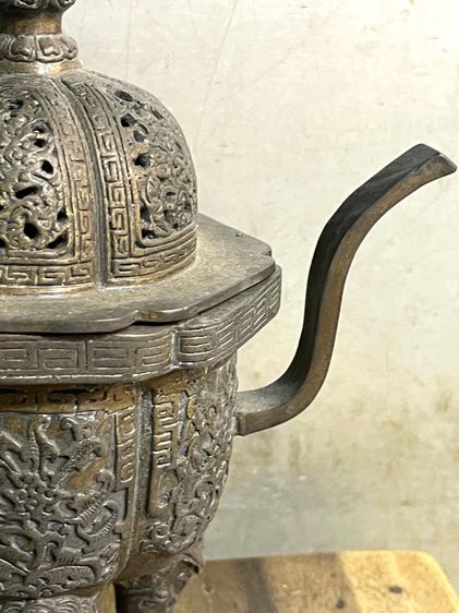 กระถาง กำยานมังกร ขาสิงห์ทองเหลือง A83 รูปที่ 10