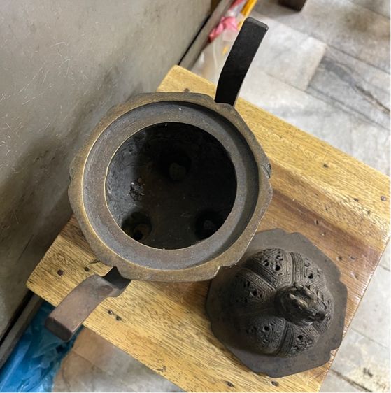 กระถาง กำยานมังกร ขาสิงห์ทองเหลือง A83 รูปที่ 15