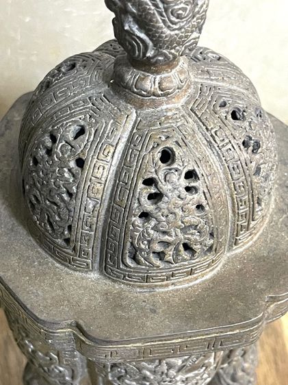 กระถาง กำยานมังกร ขาสิงห์ทองเหลือง A83 รูปที่ 13