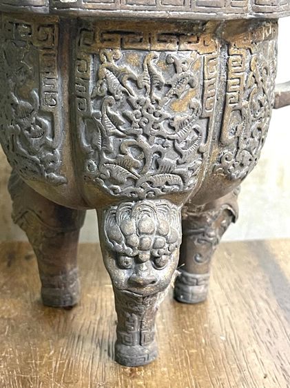 กระถาง กำยานมังกร ขาสิงห์ทองเหลือง A83 รูปที่ 8