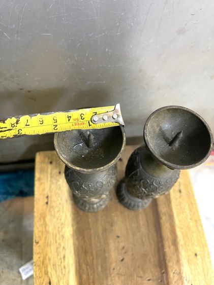 เชิงเทียน ไก่ฟ้า ทองเหลืองสะสม รูปที่ 13