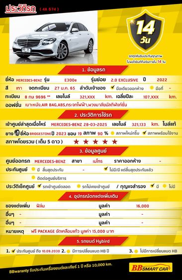 Mercedes-Benz E-Class 2022 E300e Sedan ไฮบริด ไม่ติดแก๊ส เกียร์อัตโนมัติ เทา รูปที่ 2