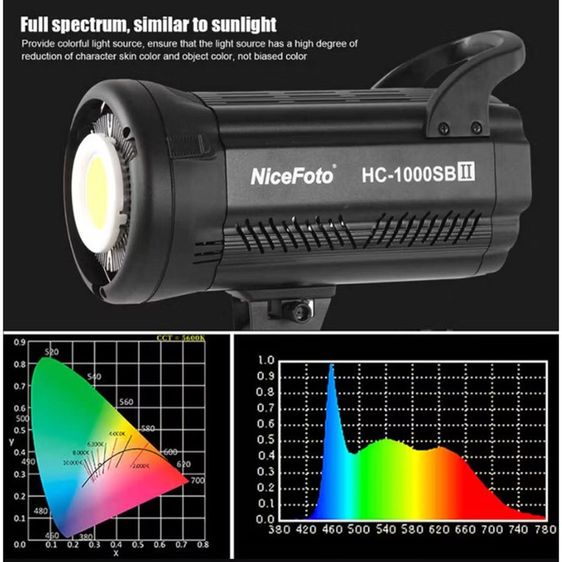 NiceFoto HC-1000SB II ไฟสตูดิโอ LED Daylight 100w.(5600K) มือสอง รูปที่ 9