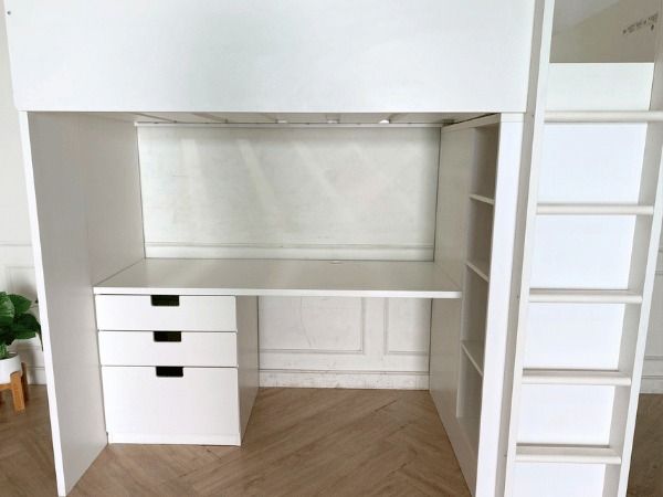 เตียง 3 ฟุต ทรงสูงพร้อมโต๊ะและที่เก็บของ ยี่ห้อ Ikea รุ่น SMÅSTAD สมวสตัด รูปที่ 8