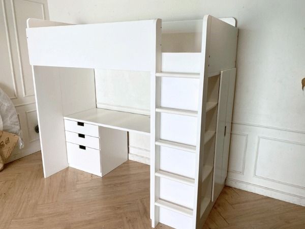 เตียง 3 ฟุต ทรงสูงพร้อมโต๊ะและที่เก็บของ ยี่ห้อ Ikea รุ่น SMÅSTAD สมวสตัด รูปที่ 3