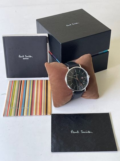 PAUL SMITH P10085 Quartz Analog Leather Stainless Men's Watch Preowned รูปที่ 2