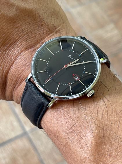 PAUL SMITH P10085 Quartz Analog Leather Stainless Men's Watch Preowned รูปที่ 13