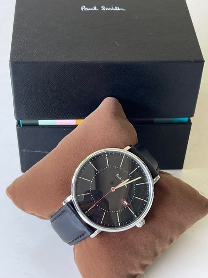 PAUL SMITH P10085 Quartz Analog Leather Stainless Men's Watch Preowned รูปที่ 3