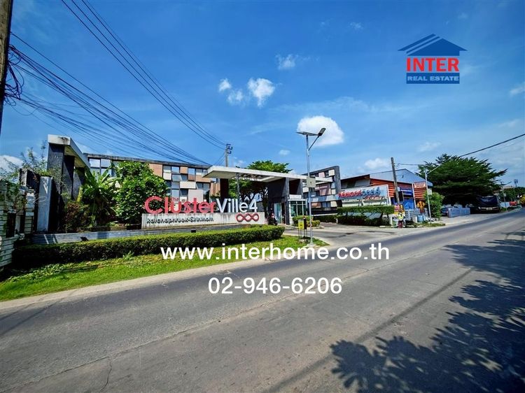 บ้านเดี่ยว 2 ชั้น 59.9 ตร.ว. หมู่บ้านเดอะคลัสเตอร์วิลล์4 ใกล้ร้านส้มตำตุณติ่ง ถนนราชพฤกษ์ ถนนบางกรวย-จงถนอม บางกรวย นนทบุรี