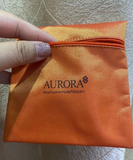 กระเป๋าใส่ทอง AURORA สีส้มผ้าไหม  รูปที่ 4