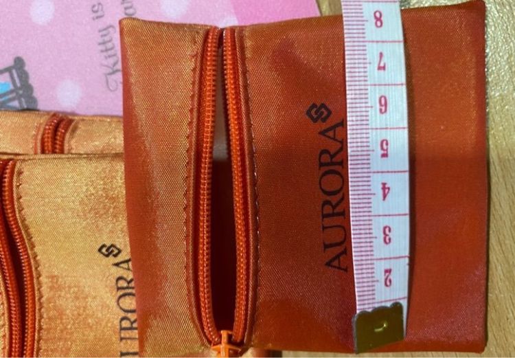 กระเป๋าใส่ทอง AURORA สีส้มผ้าไหม  รูปที่ 12