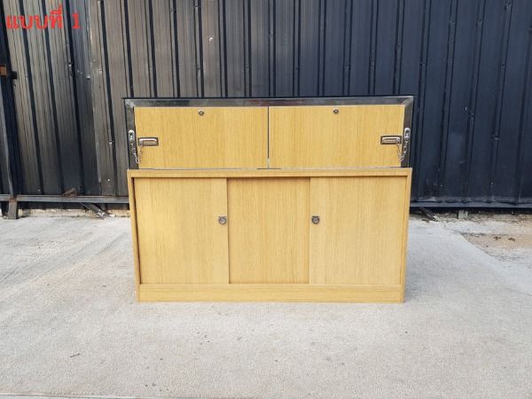 ตู้โชว์กระจก โครงไม้ สไตล์เรียบหรู รูปที่ 8