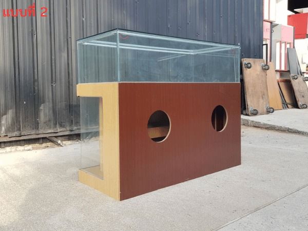 ตู้โชว์กระจก โครงไม้ สไตล์เรียบหรู รูปที่ 12