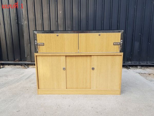 ตู้โชว์กระจก โครงไม้ สไตล์เรียบหรู รูปที่ 4