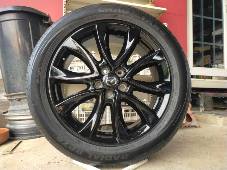 แม็กมาสด้า ขอบ19 สีอบpowder coat พร้อมยางchaoyang 225 55 19 ปี24 มีตุ่มหน้ายางทุกเส้นใส่ CX 5 CX 30 CX 8 ใส่รุ่นอื่น 5 รู 114 รูปที่ 4