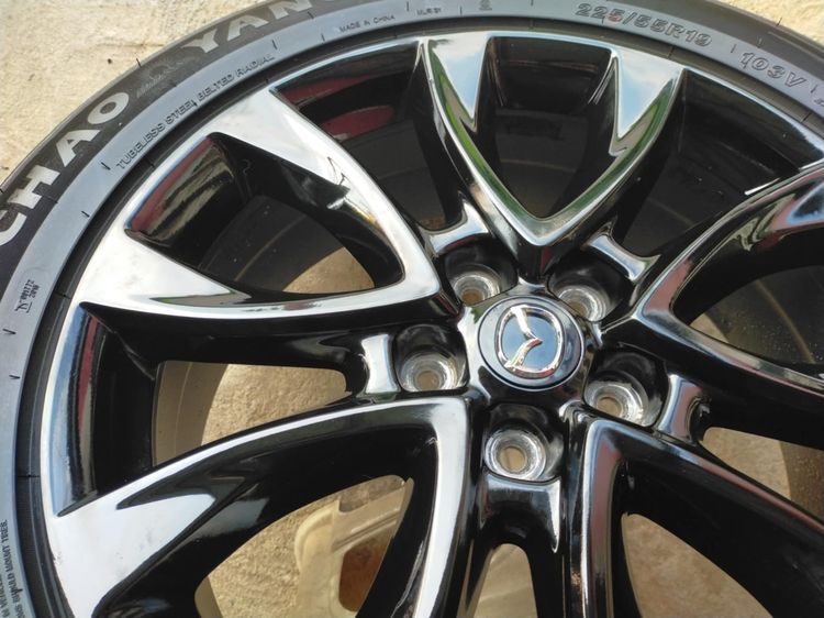 แม็กมาสด้า ขอบ19 สีอบpowder coat พร้อมยางchaoyang 225 55 19 ปี24 มีตุ่มหน้ายางทุกเส้นใส่ CX 5 CX 30 CX 8 ใส่รุ่นอื่น 5 รู 114 รูปที่ 5