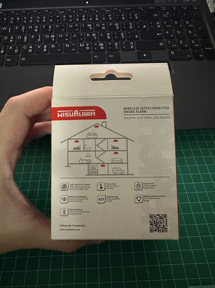สัญญาณจับควันไฟ แบบ WiFi Wisualarm Smart WiFi Smoke Alarm พร้อมแบตเตอรี่แบบถอดเปลี่ยนได้ รูปที่ 3