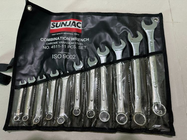 SUNJAC ประแจแหวนข้างปากตาย ชุด 11ชิ้น รุ่น 4511-11 (8 - 23มิล) ซันแจ็คแท้ 100