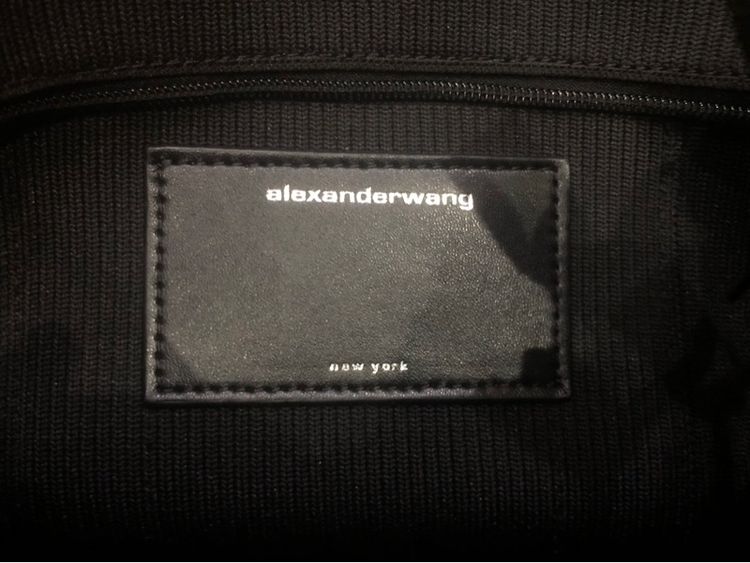 กระเป๋าโท้ตถักขนาดเล็ก  Alexander Wang โพลีเอสเตอร์ - สีดำ สีดำ กระเป๋าโท้ตแบบถักขอบเล็กจาก Alexander Wang Ryan งานตู้ญี่ปุ่นไม่การันตีแท้ รูปที่ 5
