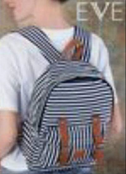 เป้สะพายหลัง มือ 1 ลายเส้นขาวฟ้า  จาวดำ รูปที่ 6