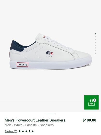 Lacoste Powercourt Leather Sneakers เบอร์42 รูปที่ 7
