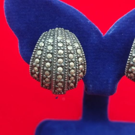 🔖ต่างหูวินเทจเงินแท้ ตอกโค๊ต925 แต่งแมกกาไซต์ นน.9.79กรัม งานวินเทจ จากต่างประเทศ  รูปที่ 6