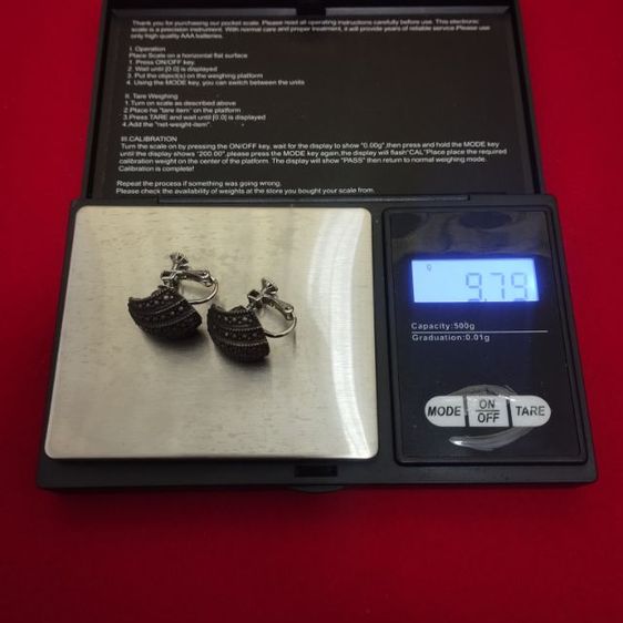 🔖ต่างหูวินเทจเงินแท้ ตอกโค๊ต925 แต่งแมกกาไซต์ นน.9.79กรัม งานวินเทจ จากต่างประเทศ  รูปที่ 11