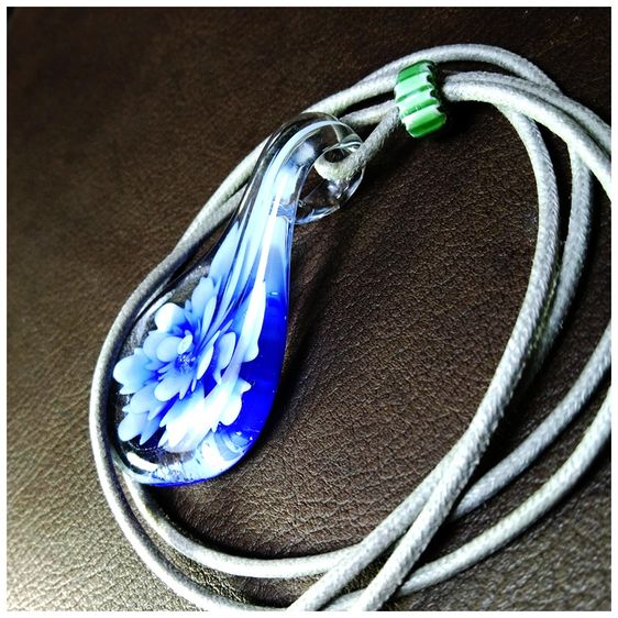 จี้ห้อยคอ แก้ว Murano GlassBeaded ทรงหยดน้ำ รูปที่ 6