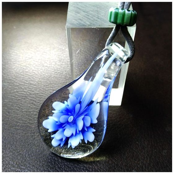 จี้ห้อยคอ แก้ว Murano GlassBeaded ทรงหยดน้ำ รูปที่ 8