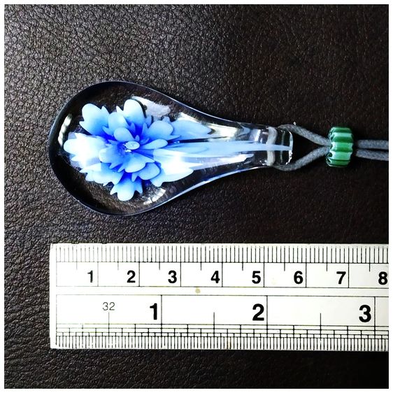 จี้ห้อยคอ แก้ว Murano GlassBeaded ทรงหยดน้ำ รูปที่ 4