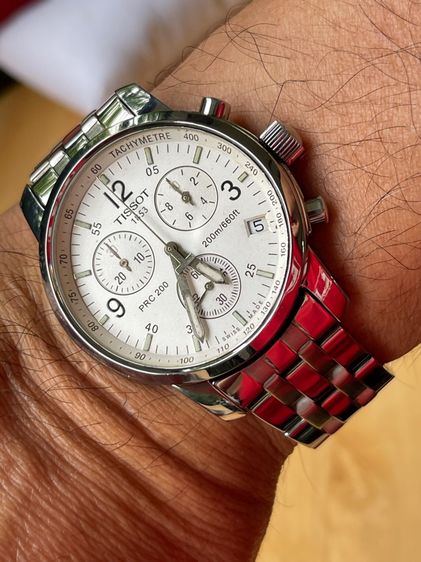 TISSOT PRC200 Chronograph Quartz Silver Dial Mens 40 mm Swiss Made  รูปที่ 18