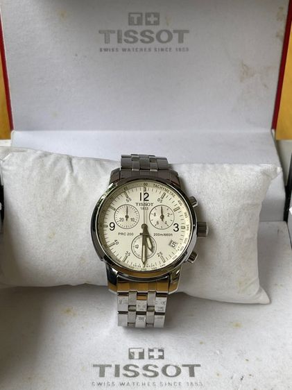 TISSOT PRC200 Chronograph Quartz Silver Dial Mens 40 mm Swiss Made  รูปที่ 4