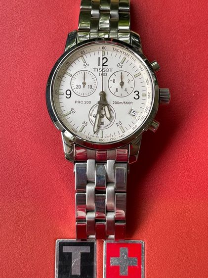 TISSOT PRC200 Chronograph Quartz Silver Dial Mens 40 mm Swiss Made  รูปที่ 5
