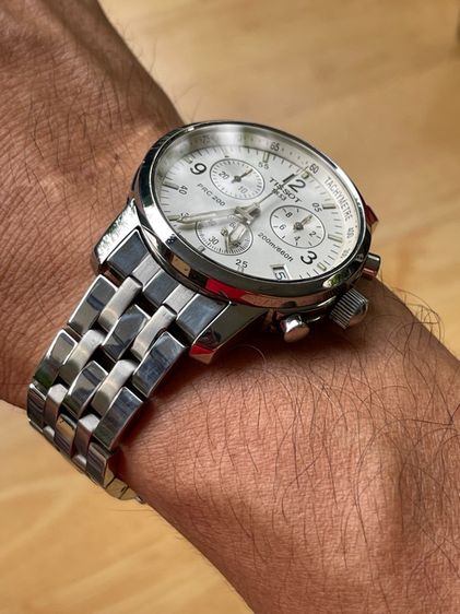 TISSOT PRC200 Chronograph Quartz Silver Dial Mens 40 mm Swiss Made  รูปที่ 15