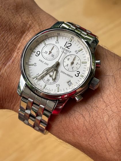 TISSOT PRC200 Chronograph Quartz Silver Dial Mens 40 mm Swiss Made  รูปที่ 14