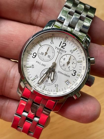 TISSOT PRC200 Chronograph Quartz Silver Dial Mens 40 mm Swiss Made  รูปที่ 8
