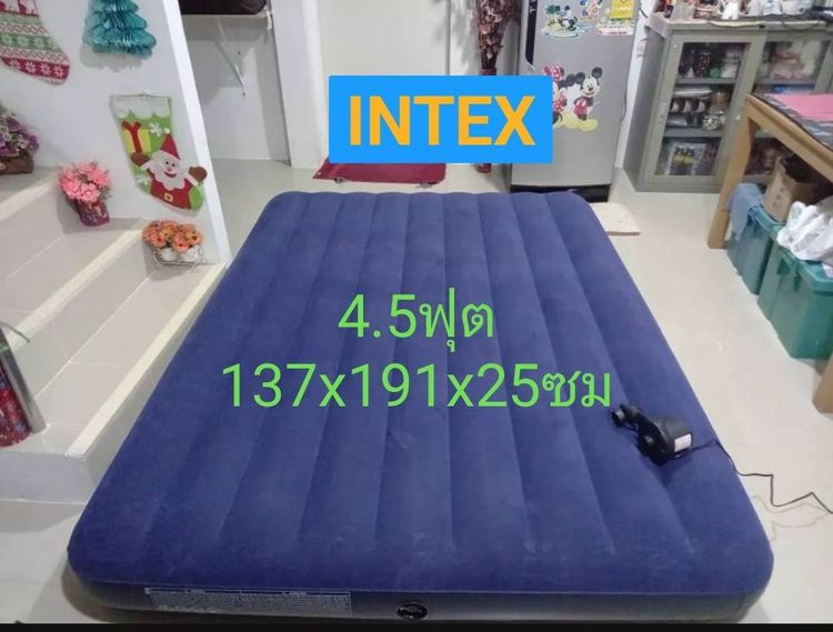 ของใหม่INTEXที่นอนเป่าลม 4.5 ฟุต พร้อมปั้มลมไฟฟ้า เก็บปลายทาง รูปที่ 9