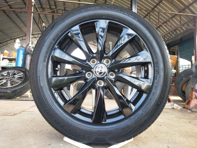 แม็กขอบ17 สีอบpowder coat พร้อมยางดันลอป 215 55 17 ปี23 แม็กไม่ดุ้งไม่คดไม่ซ่อม ยางสวยทุกเส้นดอกหนา ใส่ camry revo vigo innovaอื่นๆ 5 รู 114 รูปที่ 4