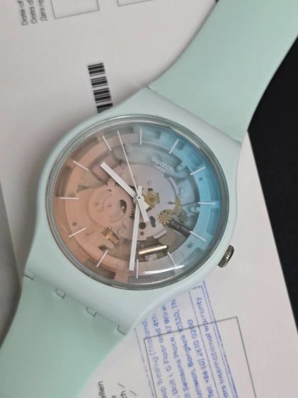 FLEETINGLY ICEBLUE การกันน้ำ 3 บาร์ เส้นผ่านศูนย์กลาง 41.00 mm กลไก ควอตซ์ รูปที่ 6