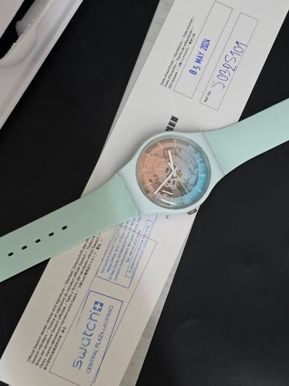 FLEETINGLY ICEBLUE การกันน้ำ 3 บาร์ เส้นผ่านศูนย์กลาง 41.00 mm กลไก ควอตซ์ รูปที่ 2