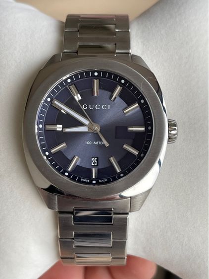 น้ำเงิน GUCCI GG2570 41 mm Blue Dial Quartz Men’s Watch Swiss Watch YA142303