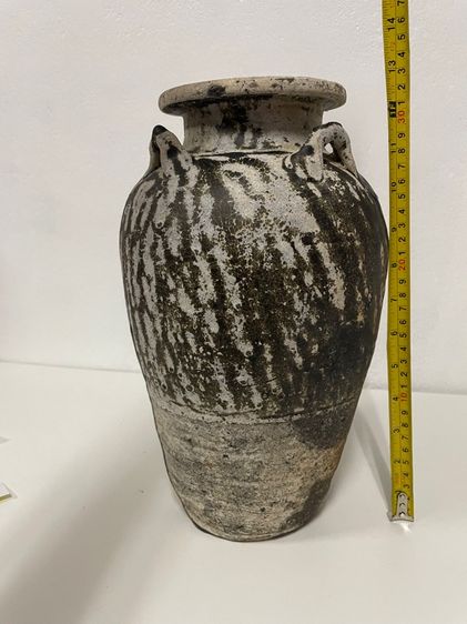 ไห 4 หู สิงค์บุรี บ้านบางระจัน เตาแม่น่ำน้อย สมัยอยุธยา  รูปที่ 9