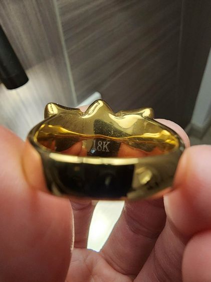 แหวนพญาครุฑ เก่า เดิมๆ ไม่รู้ที่ เขียน 18K ไม่ทราบว่าคือเนื้ออะไร ขายวัดใจ รื้อเจอที่บ้านคุณพ่อครับสภาพดี รุ่นเก่า หายาก  เก่าเก็บ พร้อมส่ง  รูปที่ 5