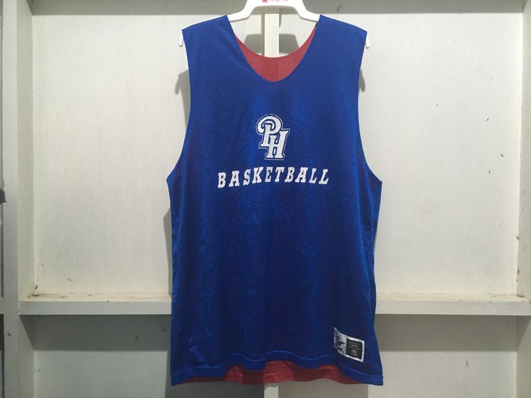 เสื้อเจอร์ซีย์ เสื้อกีฬา BasketBall แบรนด์ Alleson (ใส่ได้2ด้าน) สีน้ำเงินกับแดง