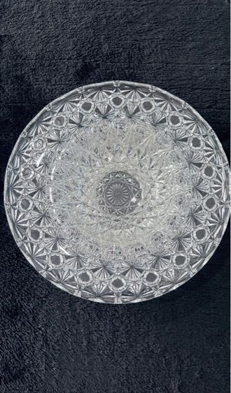 จานคริสตัลปากกว้าง จาก ฝรั่งเศส  มี 2 ใบ ใหญ่และเล็ก รูปที่ 3